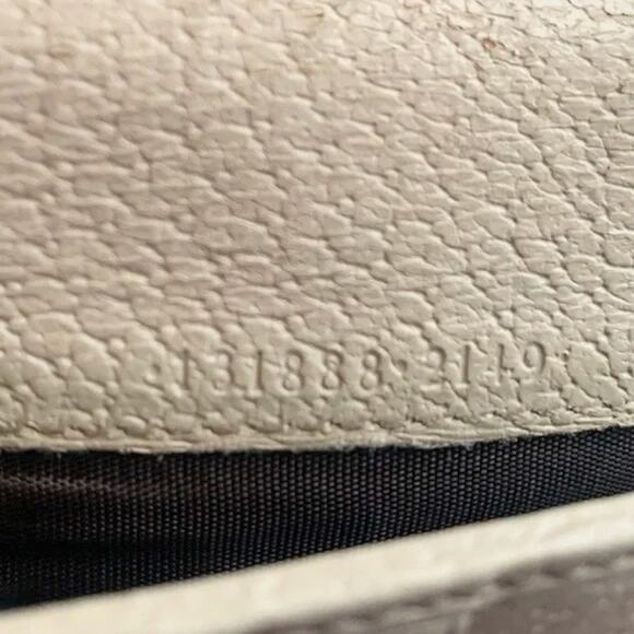 Gucci GG Canvas Beige and White Leather Double Layer Long Wallet - Picture 14 of 16